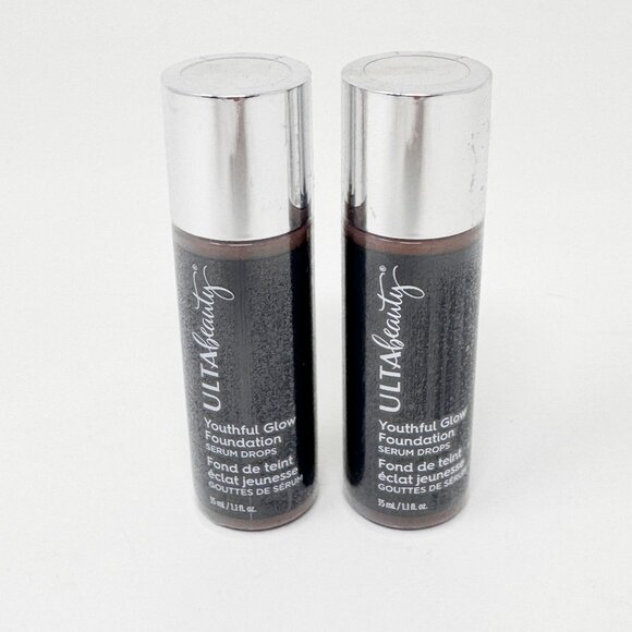 Lot of 2 - Ulta Beauty TAN COOL Youthful Glow Foundation Serum Drops NEW - Picture 1 of 4